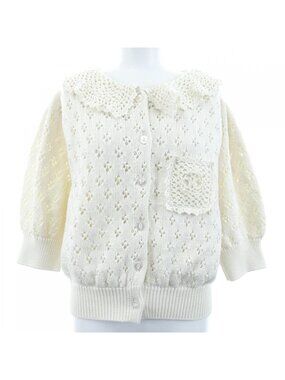 Celine Cropped Cardigan White